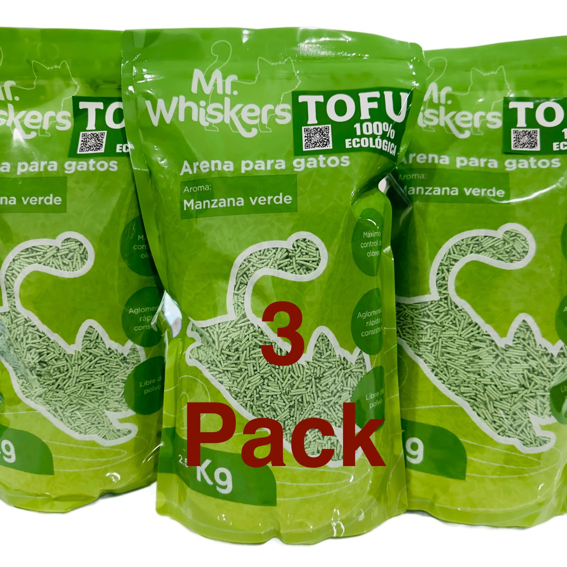 Arena sanitaria de Tofu 7.5 kg  aroma manzana